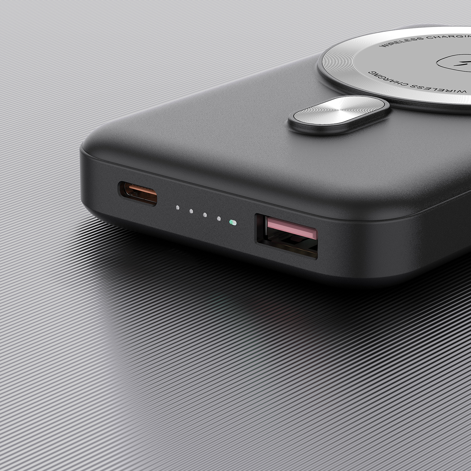 Magnetic wireless power bank for charging 3 devices