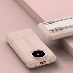 22.5W +PD20W Fast-charging Power Bank with Built-in Cables