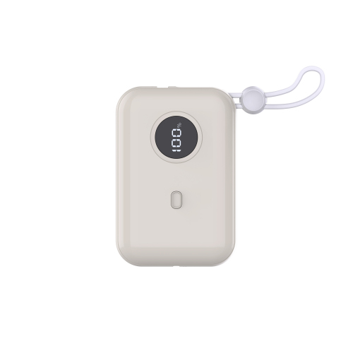 22.5W max Fast-charging Mini Power Bank with Built-in Cable