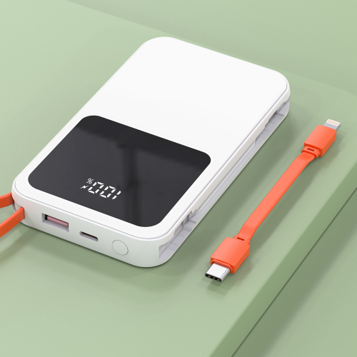 22.5W +PD20W Fast-charging Power Bank with Built-in Cables