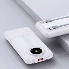 22.5W +PD20W Fast-charging Power Bank with Built-in Cables
