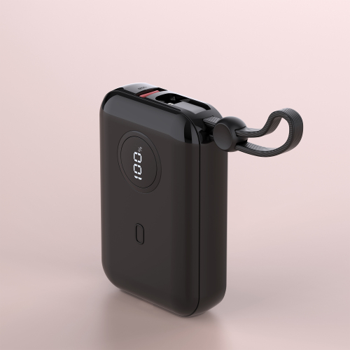 22.5W max Fast-charging Mini Power Bank with Built-in Cable