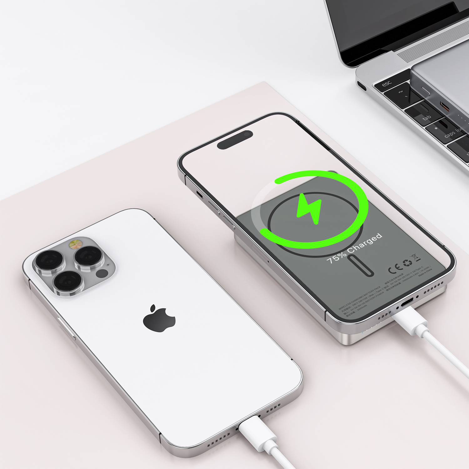Glass Design Magnetic Wireless Power Bank
