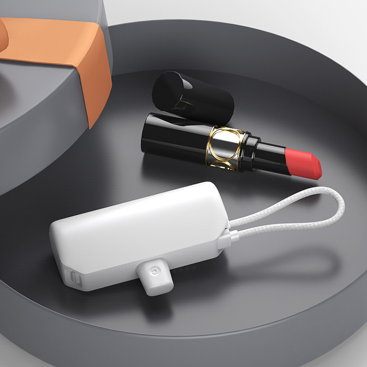 Portable Size Built-in Dual Cable Fast Charging Power Bank