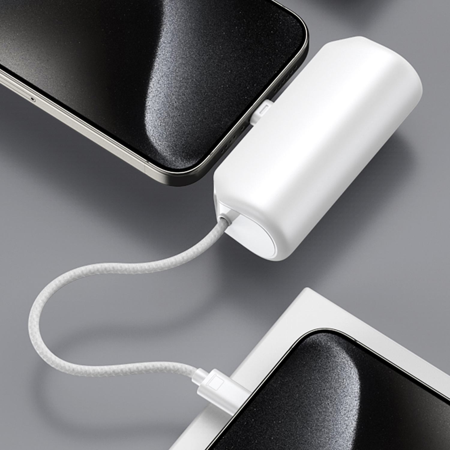 Portable Size Built-in Dual Cable Fast Charging Power Bank