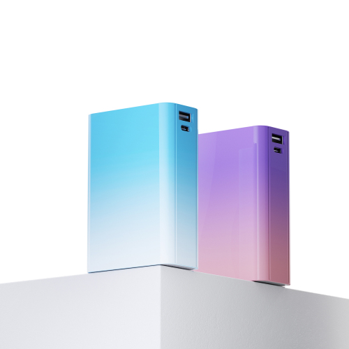 Nebula's Kiss - Gradient Enamel, Mirror LED Display Power Bank For 2025