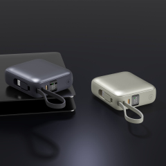 2025 PD 20W Mini-Case Power Bank with Built-in Type-C Cable