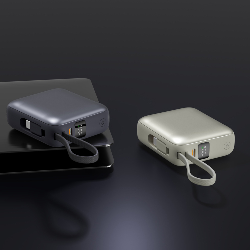 2025 PD 20W Mini-Case Power Bank with Built-in Type-C Cable