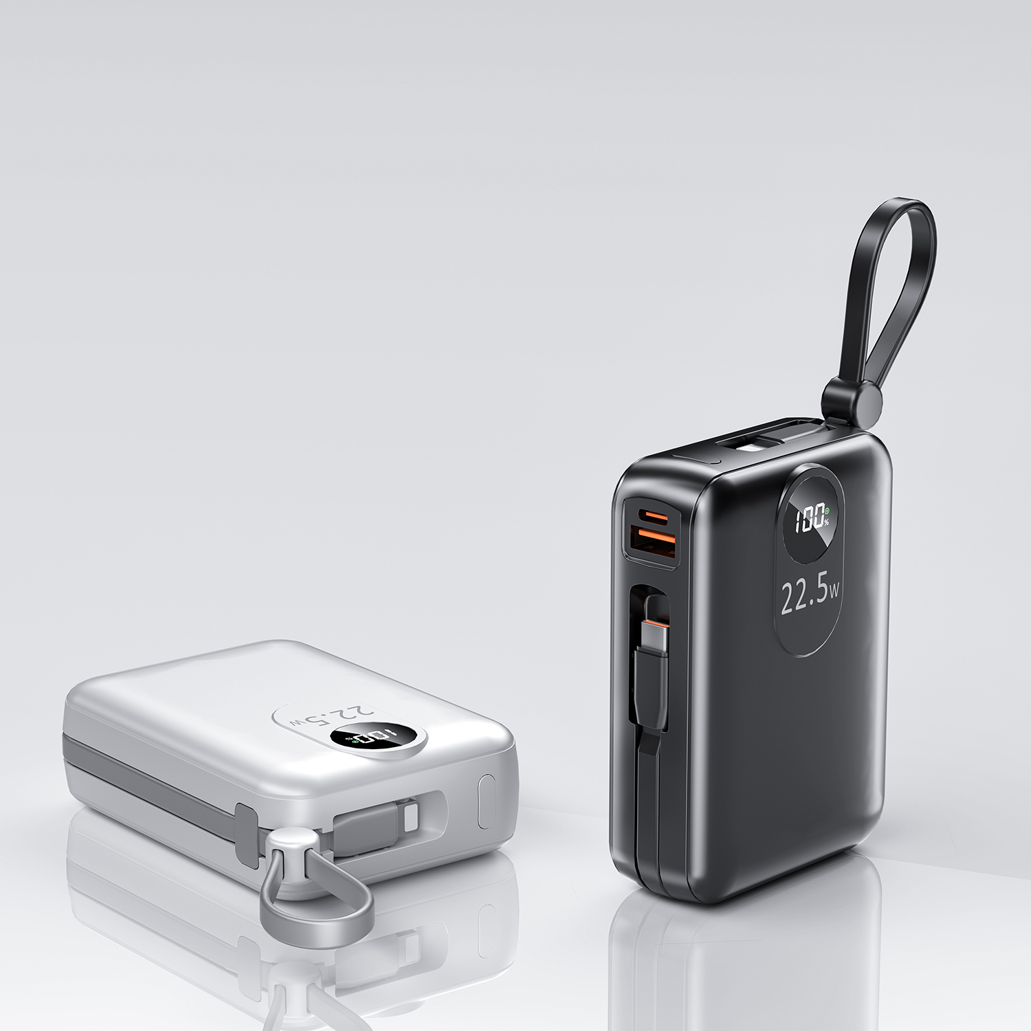 2025 20000mAh/30000mAh Dual-Built-in Cable Power Bank