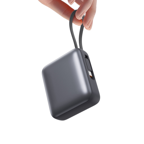 2025 PD 20W Mini-Case Power Bank with Built-in Type-C Cable