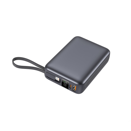20000 mAh PD 20W Mini-Case Power Bank with Built-in Type-C Cable