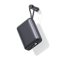 20000 mAh PD 20W Mini-Case Power Bank with Built-in Type-C Cable