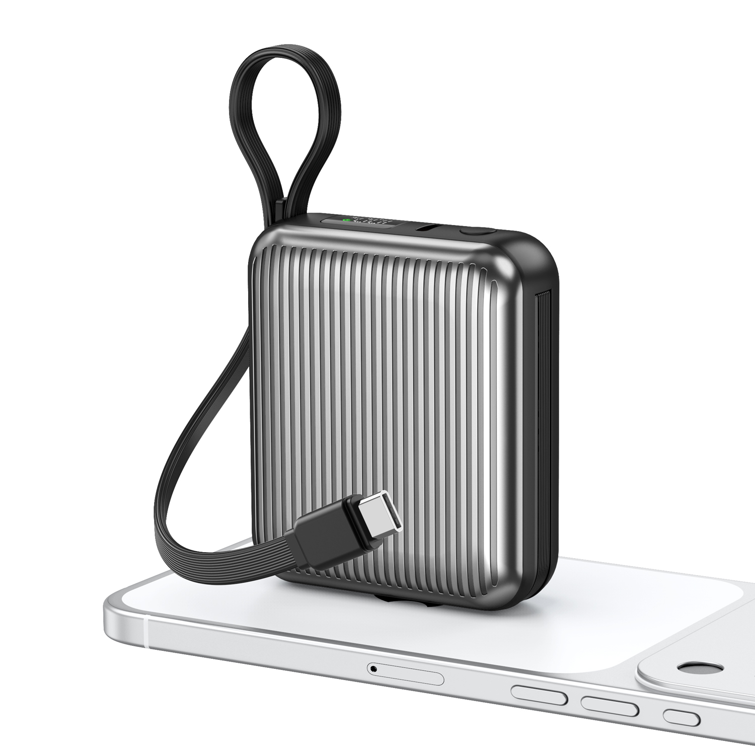 PD35W 10000mAh power bank integrated 2-in-1 cables