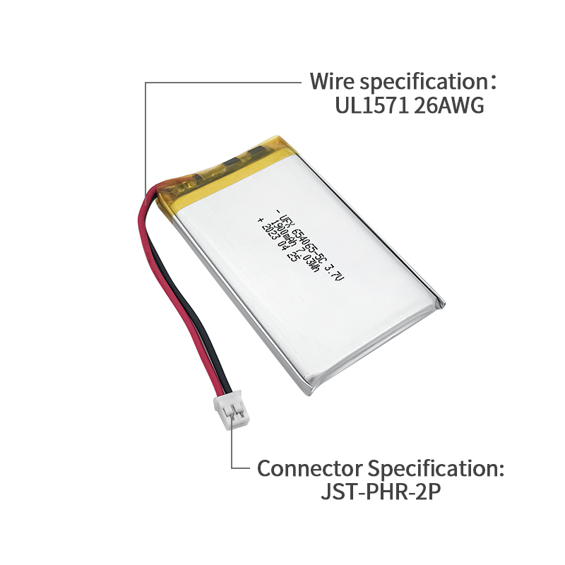 중국 리튬 이온 전지 제조업체 맞춤형 공기 청정기 배터리 UFX 654065-5C 1900mAh 3.7V 5C 방전 배터리 팩