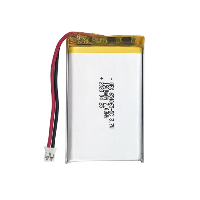 중국 리튬 이온 전지 제조업체 맞춤형 공기 청정기 배터리 UFX 654065-5C 1900mAh 3.7V 5C 방전 배터리 팩