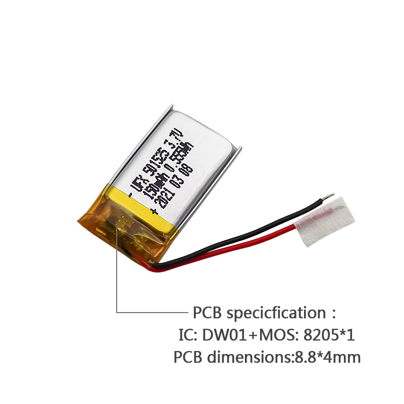 중국 리튬 이온 전지 제조업체 맞춤형 공기 청정기 배터리 UFX 654065-5C 1900mAh 3.7V 5C 방전 배터리 팩