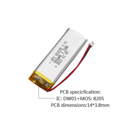 조명기구용 리튬이온 폴리머 배터리 공장 공급 배터리 UFX 602055 600mAh 3.7V 리튬폴리머 배터리