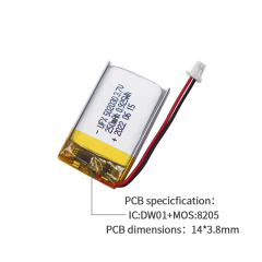 중국 리튬이온전지 공장 미용기 리튬이온전지 UFX 502030 1500mAh 3.7V 안전 리튬이온전지