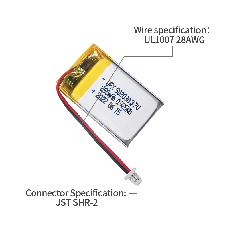 중국 리튬이온전지 공장 미용기 리튬이온전지 UFX 502030 1500mAh 3.7V 안전 리튬이온전지