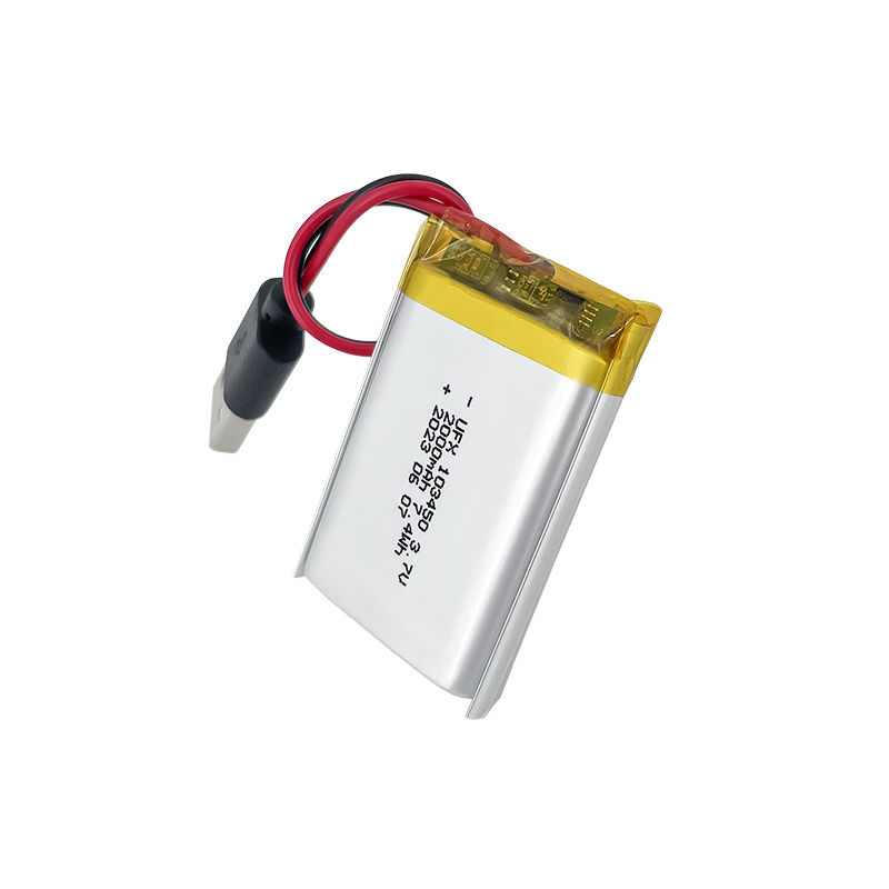 Polymer Lithium-ion Cell Manufacturer Wholesale Medical Wearable Equipment Rechargeable Battery UFX103450 2000mAh 3.7V Rechargeable Li-po Battery