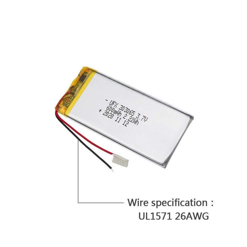 China Polymer Li-ion Cell Manufacturer Wholesale Rechargeable Battery for Smart Table Lamp UFX 303065 600mAh 3.7V Lithium-ion Battery