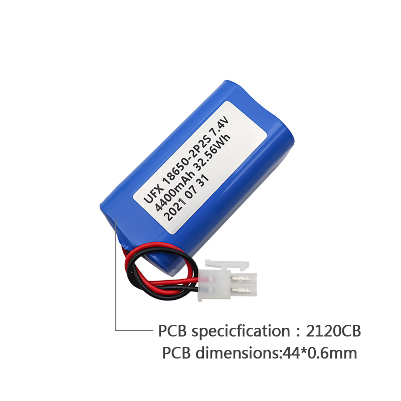 중국 폴리머 리튬 이온 전지 제조업체 맞춤형 지문인식 잠금장치용 배터리 UFX 18650-2P2S 4400mAh 3.7V 충전식 리튬 폴리머 배터리 팩