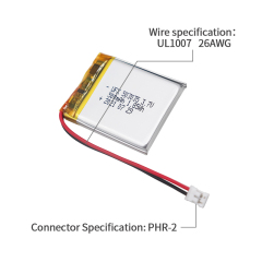 리포 셀 제조업체 도매 충전식 배터리 UFX 503035 500mAh 3.7V KC UL 인증서