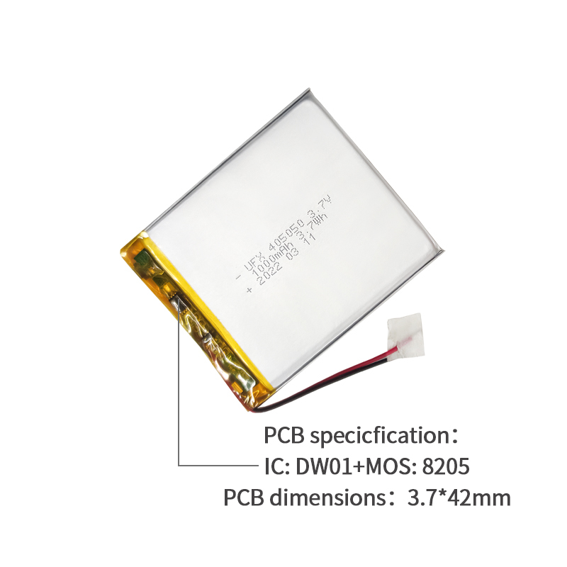 China Polymer Li-ion Cell Factory Produce Table Lamp Rechargeable Battery UFX 405050 1000mAh 3.7V Rechargeable Battery with KC CB UL Certification