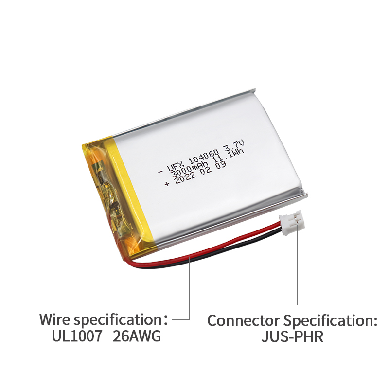 리튬 이온 폴리머 배터리 공장 도매 미용기기 배터리 UFX 104060 3000mAh 3.7V 리튬 이온 재충전형 배터리 팩