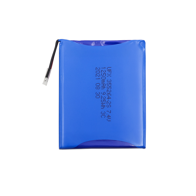 리튬 셀 공장 스마트 홈 충전식 배터리 공급 UFX 355264-2S 1250mAh 7.4V 안전 리포 배터리