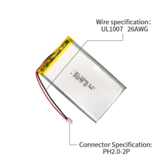 리포 셀 제조업체 맞춤형 VR 안경 배터리 UFX 503233 450mAh 3.7V 5C 방전 배터리 팩