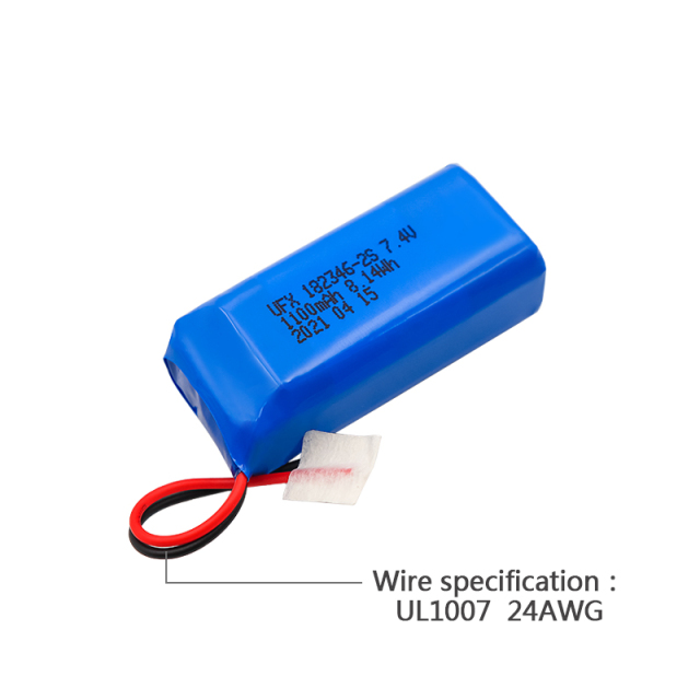 중국 리튬 이온 전지 제조업체 맞춤형 공기 청정기 배터리 UFX 654065-5C 1900mAh 3.7V 5C 방전 배터리 팩