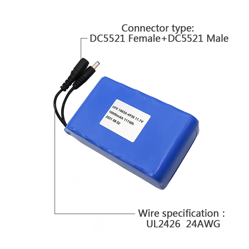 중국 리튬 이온 셀 제조업체 의료장비용 인기 상품 배터리 UFX 18650-4P3S 10000mAh 11.1V 리튬 이온 배터리 팩