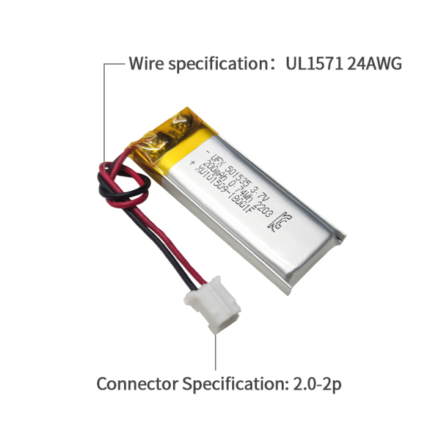 리튬이온 폴리머 셀 공장 맞춤형 충전식 배터리 UFX 501535 200mAh 3.7V KC 인증서