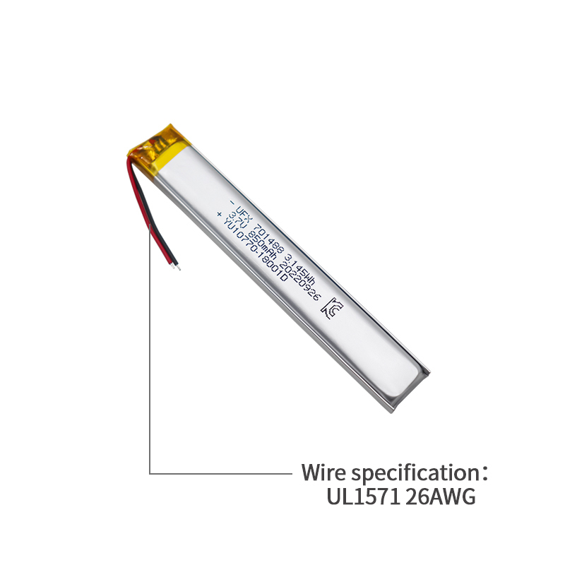 China Lipo Cell Manufacturer Custom for Massager High Voltage Battery UFX 701488 850mAh 3.7V High Quality Rechargeable Battery