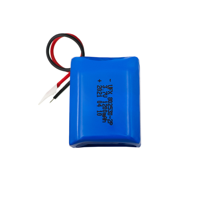 중국 리튬 이온 전지 제조업체 맞춤형 공기 청정기 배터리 UFX 654065-5C 1900mAh 3.7V 5C 방전 배터리 팩