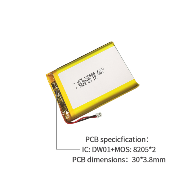 중국 폴리머 리튬 이온 전지 제조업체 의료장비용 인기 상품 배터리 UFX 105065 4000mAh 3.7V 충전식 Li-po 배터리