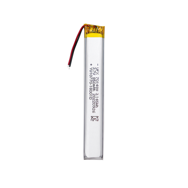 China Lipo Cell Manufacturer Custom for Massager High Voltage Battery UFX 701488 850mAh 3.7V High Quality Rechargeable Battery