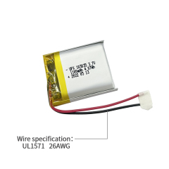 중국 리튬 이온 전지 제조업체 맞춤형 공기 청정기 배터리 UFX 103035 1100mAh 3.7V  방전 배터리 팩