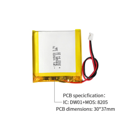 리튬 이온 전지 제조 E-카드용 맞춤형 초박형 배터리 UFX 105050 3000mAh 3.7V 리튬 이온 폴리머 배터리 팩