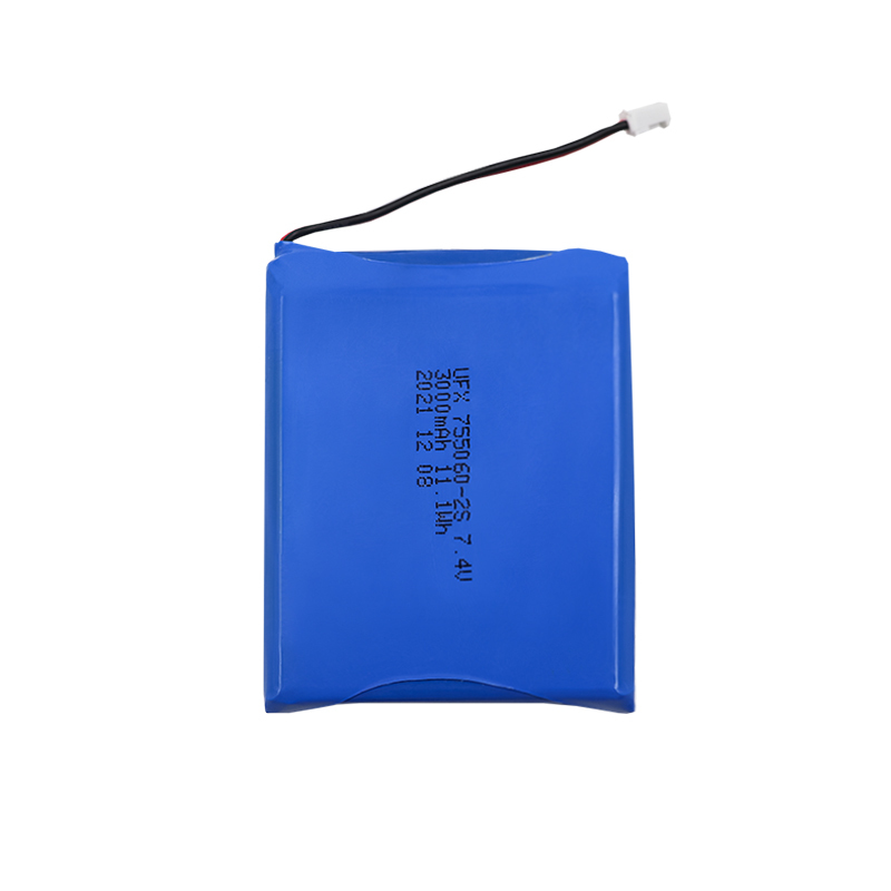 Lithium-ion Rechargeable Cell Factory Wholesale Digital Device Lipo Battery UFX 755060-2S 3000mAh 7.4V Safety Lipo Battery