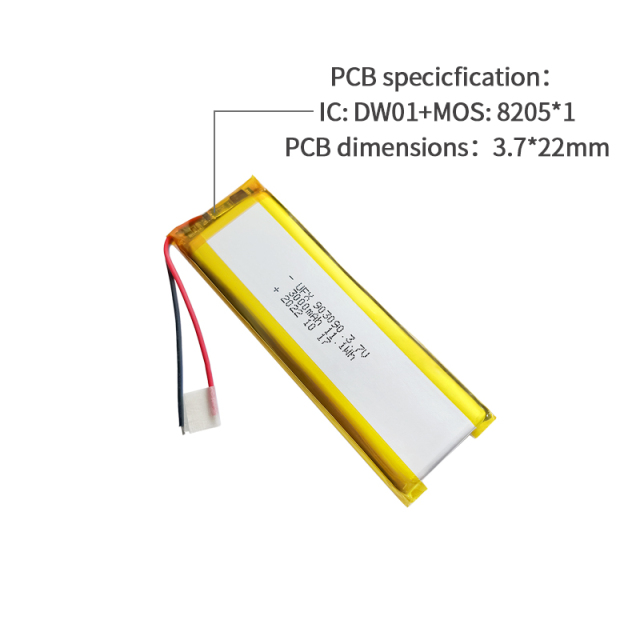 China Polymer Lithium-ion Cell Manufacturer Hot Selling Batteries for Medical Equipment UFX903090 3000mAh 3.7V Rechargeable Li-po Battery