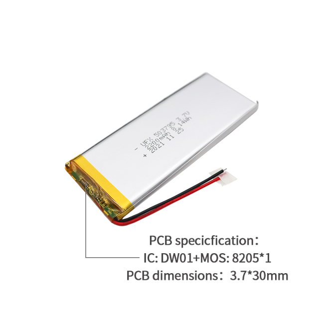전문 리튬 이온 셀 공장 조명용 전지를 공급하다 UFX 503795 2200mAh 3.7V 충전식 전지