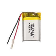 중국 리튬 이온 셀 공장 맞춤형 지문인식 잠금장치용 배터리 UFX 802030 400mAh 3.7V 충전식 Li-po 배터리