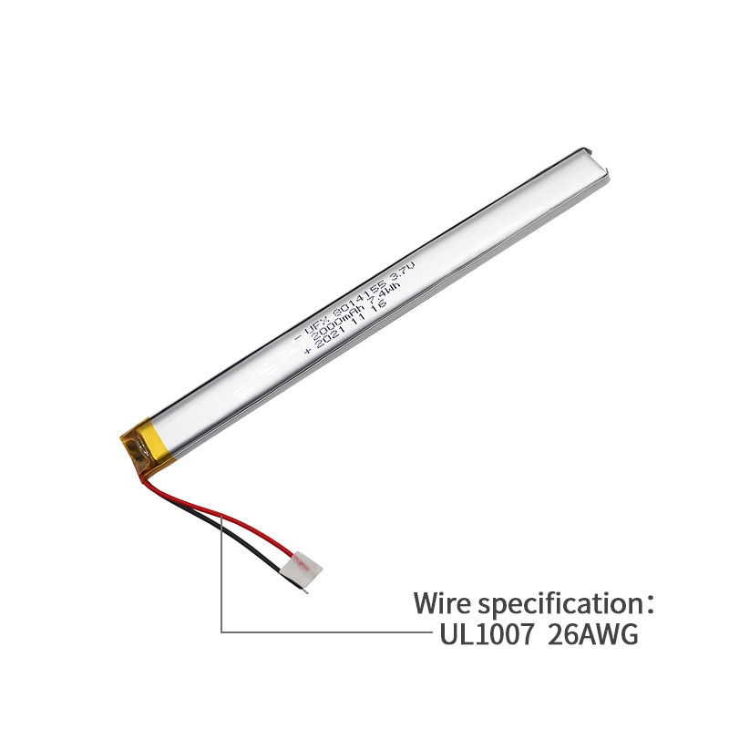 충전식 리튬이온 셀 제조업체 OEM 아름다움 계기 건전지 UFX 8014155 2000mAh 3.7V 리튬 이온 폴리머 배터리 팩