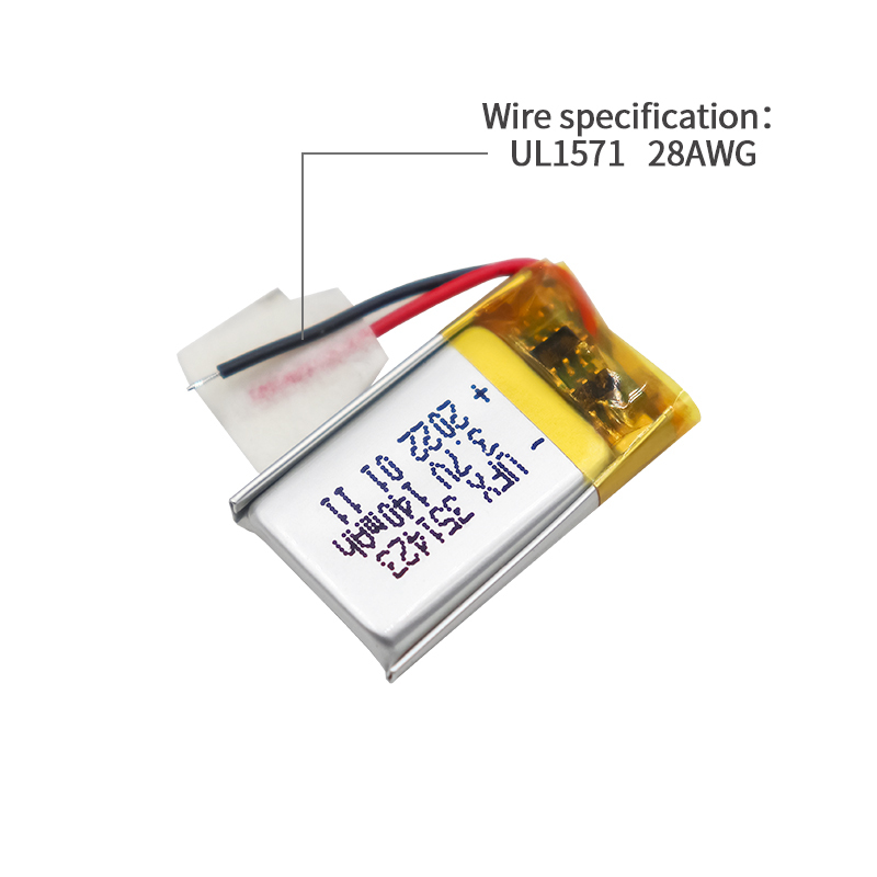중국 리튬이온 폴리머 전지 공장 도매 전동 칫솔 배터리 UFX 351423 140mAh 3.7V 미니 리튬 폴리머 배터리