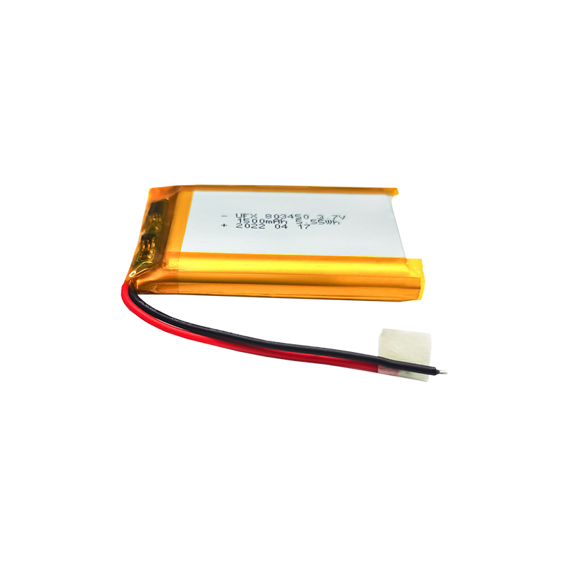 중국 폴리머 리튬이온 셀 제조업체 테이블 램프 충전식 배터리 생산 UFX 803450 1500mAh 3.7V 리튬 이온 폴리머 배터리 팩