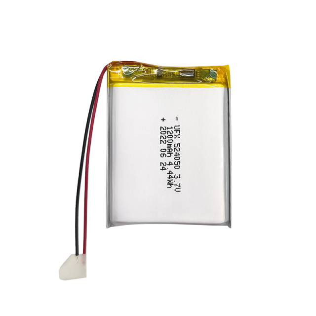리포 셀 제조업체 화재 비상등 배터리 공급 UFX 524050 1200mAh 3.7V 리튬 이온 배터리