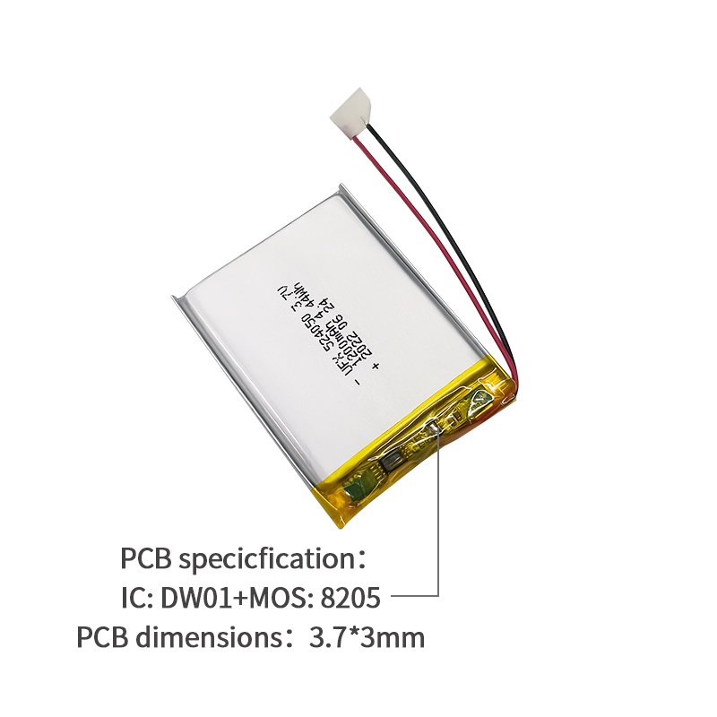 리포 셀 제조업체 화재 비상등 배터리 공급 UFX 524050 1200mAh 3.7V 리튬 이온 배터리