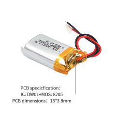 중국 리튬 이온 전지 제조업체 맞춤형 공기 청정기 배터리 UFX 122233 950mAh 3.7V  방전 배터리 팩